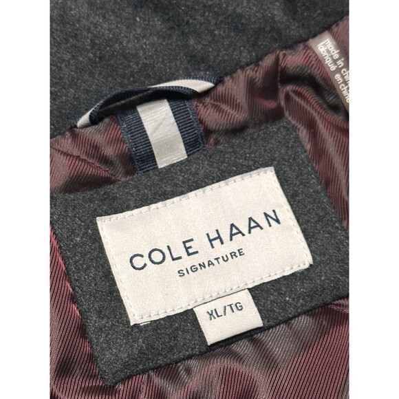 Cole Haan Signature Melton Jacket Mens XL Wool Blend Insulated Pockets Casual - Picture 3 of 12